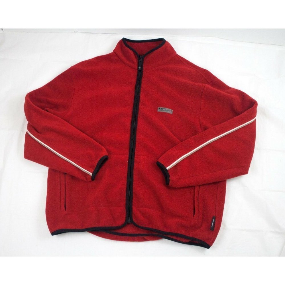 Nautica Competition Long Sleeve Full‎ Zip Fleece Jacket Size XL